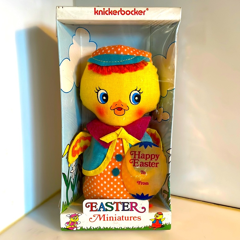 NIP Vintage 1972 Knickerbocker Easter Miniatures Chick Doll
